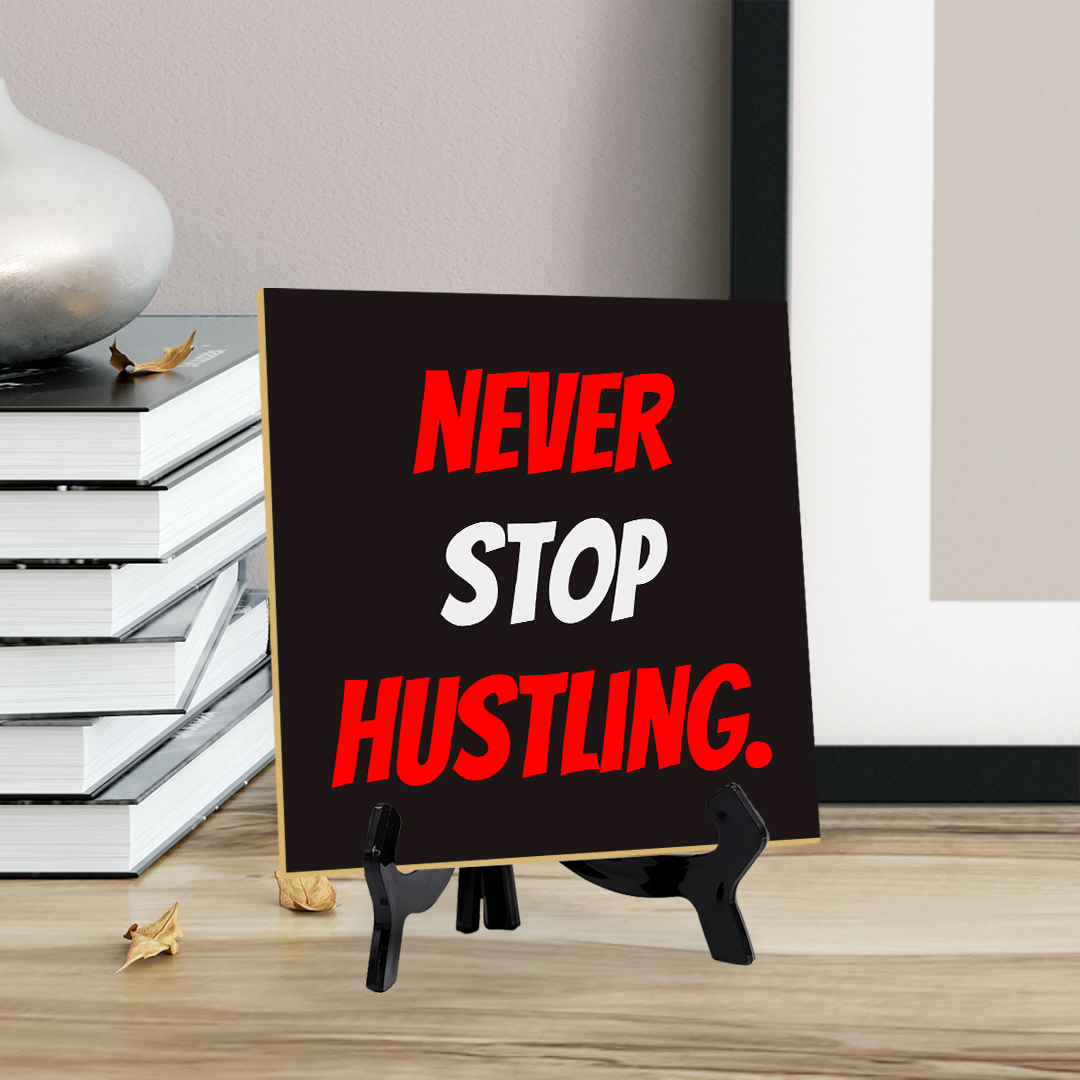 Motivations- & Sportdekoration 5"x 5" quadratisches Tischschild mit Acrylstaffelei - Bild 81 von 147