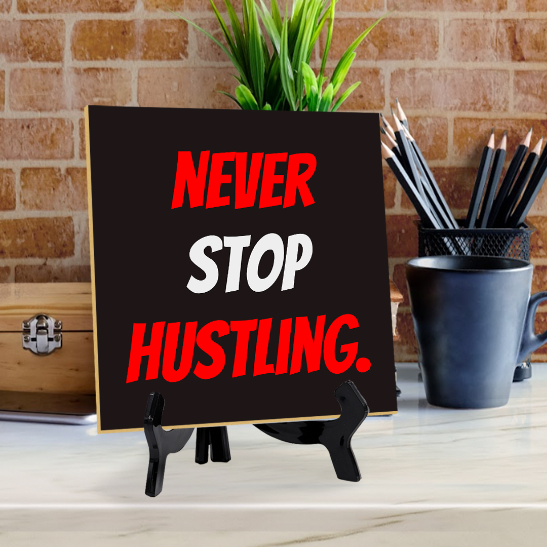 Motivations- & Sportdekoration 5"x 5" quadratisches Tischschild mit Acrylstaffelei - Bild 82 von 147