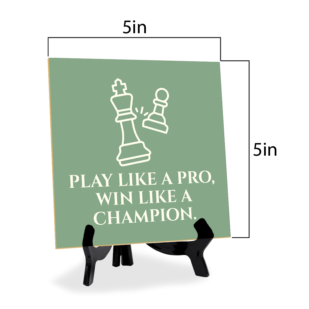 Motivations- & Sportdekoration 5"x 5" quadratisches Tischschild mit Acrylstaffelei - Bild 97 von 147