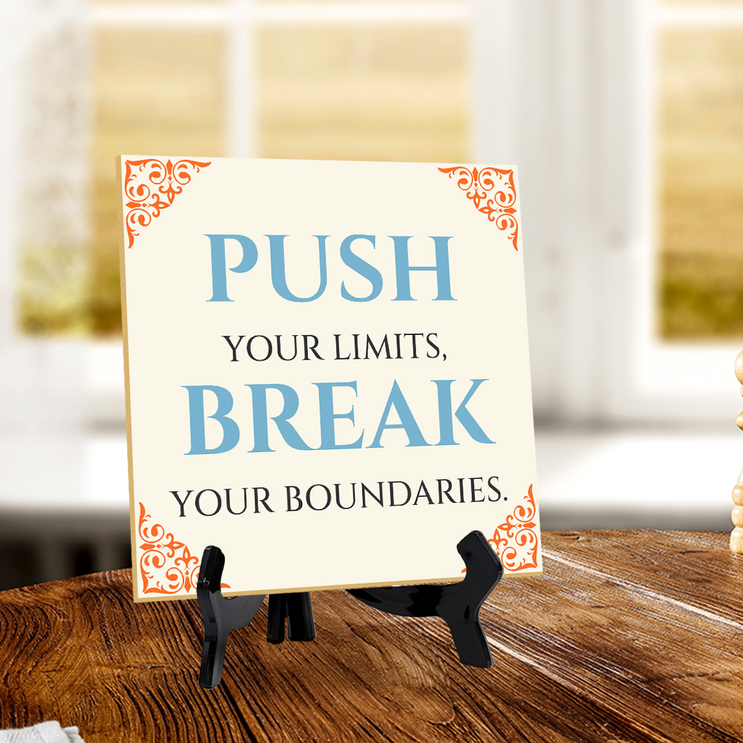 Motivations- & Sportdekoration 5"x 5" quadratisches Tischschild mit Acrylstaffelei - Bild 72 von 147