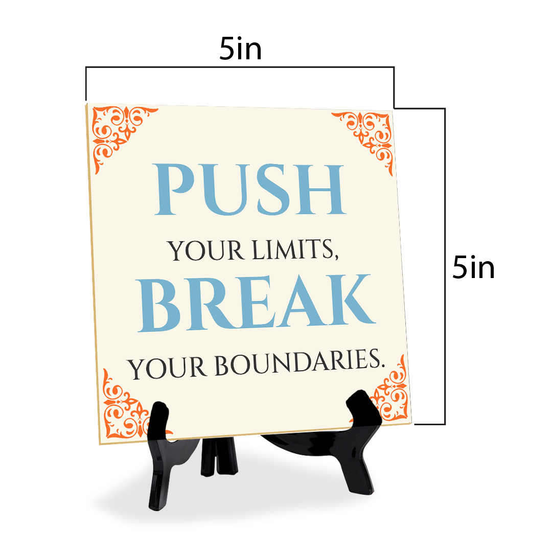 Motivations- & Sportdekoration 5"x 5" quadratisches Tischschild mit Acrylstaffelei - Bild 76 von 147