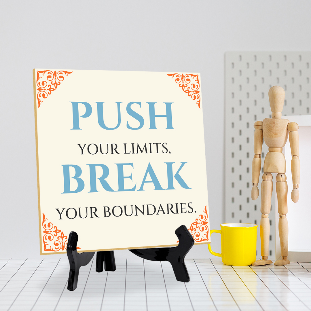Motivations- & Sportdekoration 5"x 5" quadratisches Tischschild mit Acrylstaffelei - Bild 73 von 147