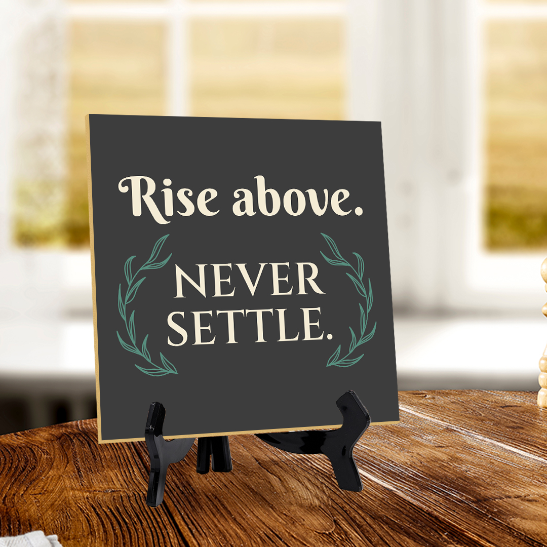 Motivations- & Sportdekoration 5"x 5" quadratisches Tischschild mit Acrylstaffelei - Bild 30 von 147