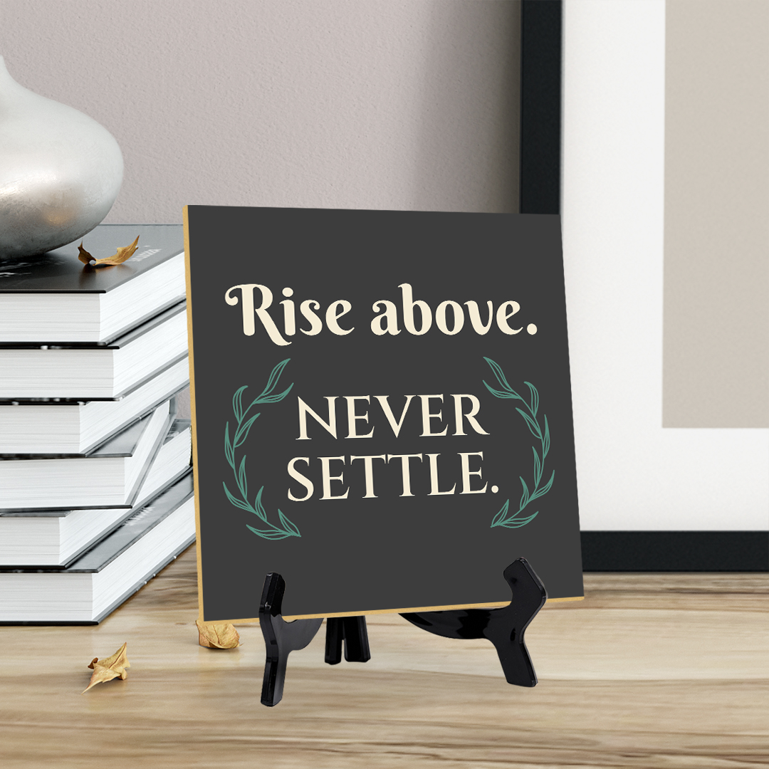 Motivations- & Sportdekoration 5"x 5" quadratisches Tischschild mit Acrylstaffelei - Bild 32 von 147