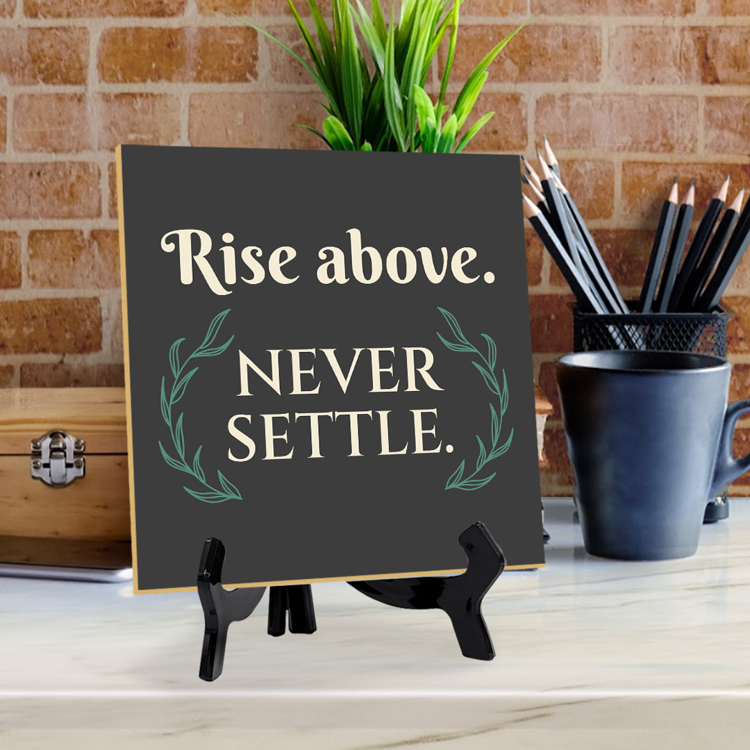 Motivations- & Sportdekoration 5"x 5" quadratisches Tischschild mit Acrylstaffelei - Bild 33 von 147