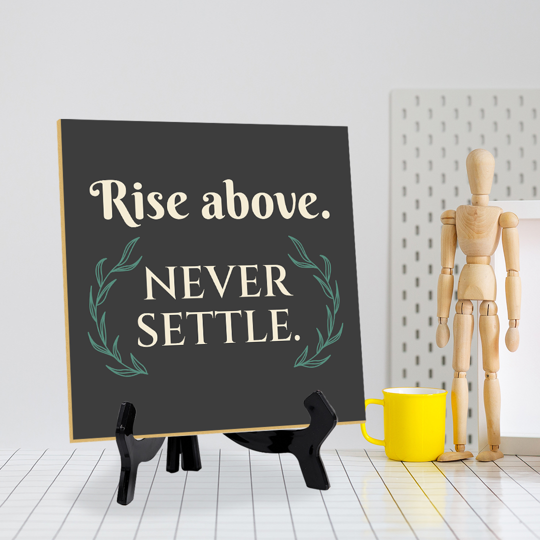 Motivations- & Sportdekoration 5"x 5" quadratisches Tischschild mit Acrylstaffelei - Bild 31 von 147