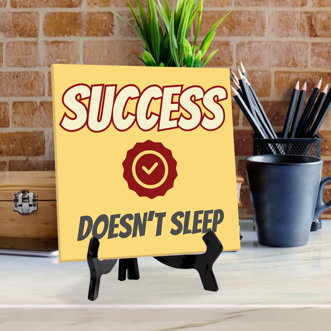 Motivations- & Sportdekoration 5"x 5" quadratisches Tischschild mit Acrylstaffelei - Bild 145 von 147