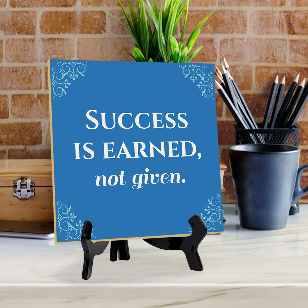 Motivations- & Sportdekoration 5"x 5" quadratisches Tischschild mit Acrylstaffelei - Bild 68 von 147