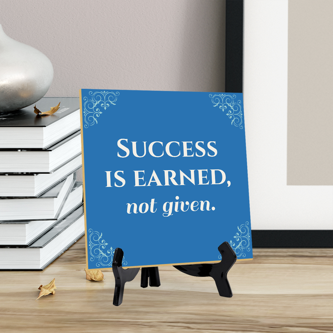 Motivations- & Sportdekoration 5"x 5" quadratisches Tischschild mit Acrylstaffelei - Bild 67 von 147