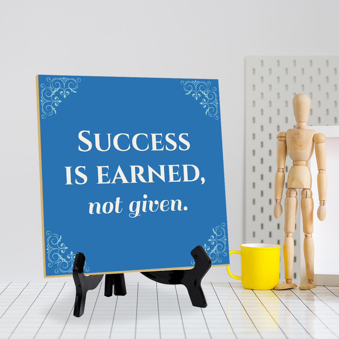 Motivations- & Sportdekoration 5"x 5" quadratisches Tischschild mit Acrylstaffelei - Bild 66 von 147