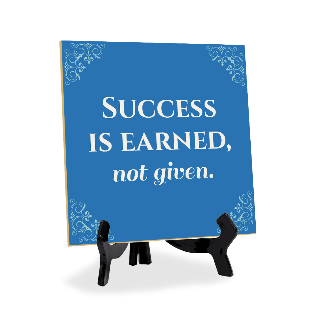 Motivations- & Sportdekoration 5"x 5" quadratisches Tischschild mit Acrylstaffelei - Bild 64 von 147