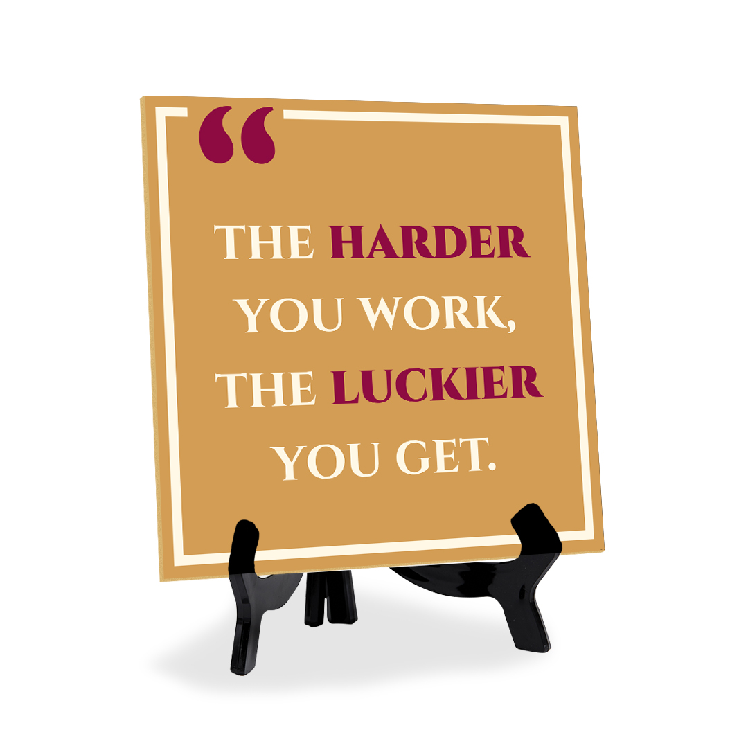 Motivations- & Sportdekoration 5"x 5" quadratisches Tischschild mit Acrylstaffelei - Bild 85 von 147