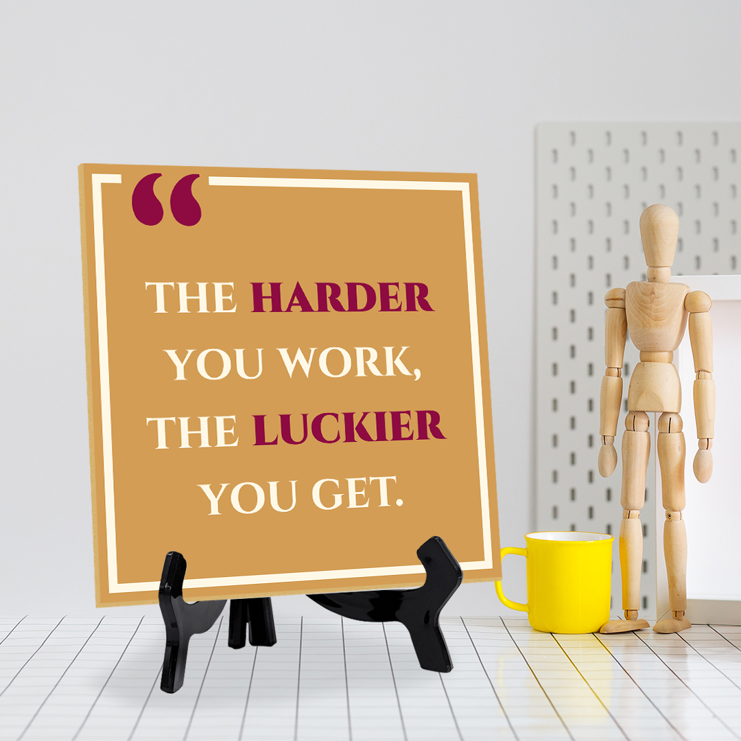 Motivations- & Sportdekoration 5"x 5" quadratisches Tischschild mit Acrylstaffelei - Bild 87 von 147