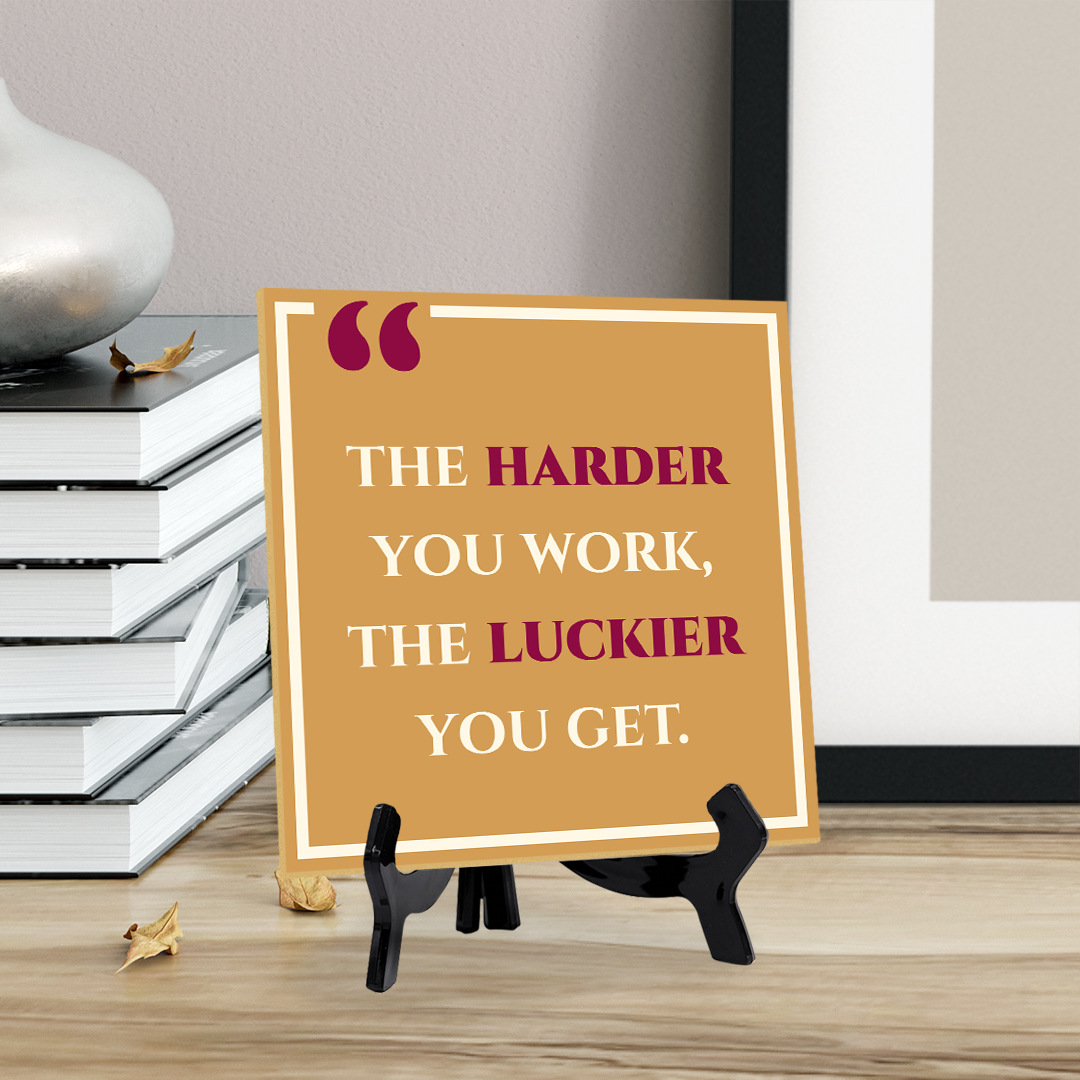 Motivations- & Sportdekoration 5"x 5" quadratisches Tischschild mit Acrylstaffelei - Bild 88 von 147