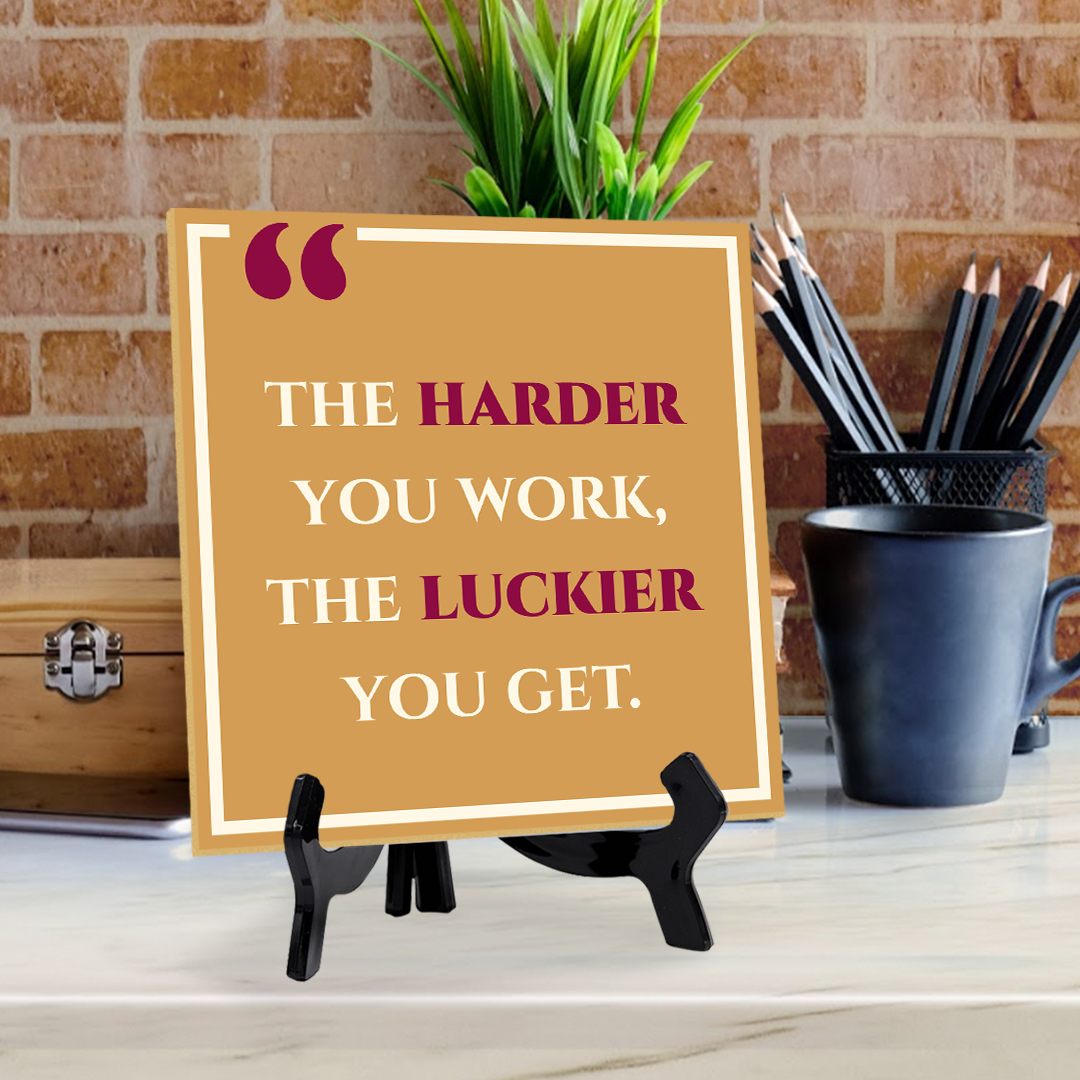 Motivations- & Sportdekoration 5"x 5" quadratisches Tischschild mit Acrylstaffelei - Bild 89 von 147
