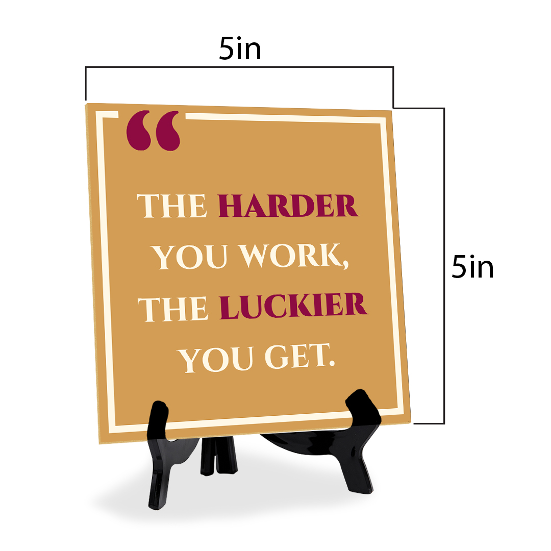 Motivations- & Sportdekoration 5"x 5" quadratisches Tischschild mit Acrylstaffelei - Bild 90 von 147