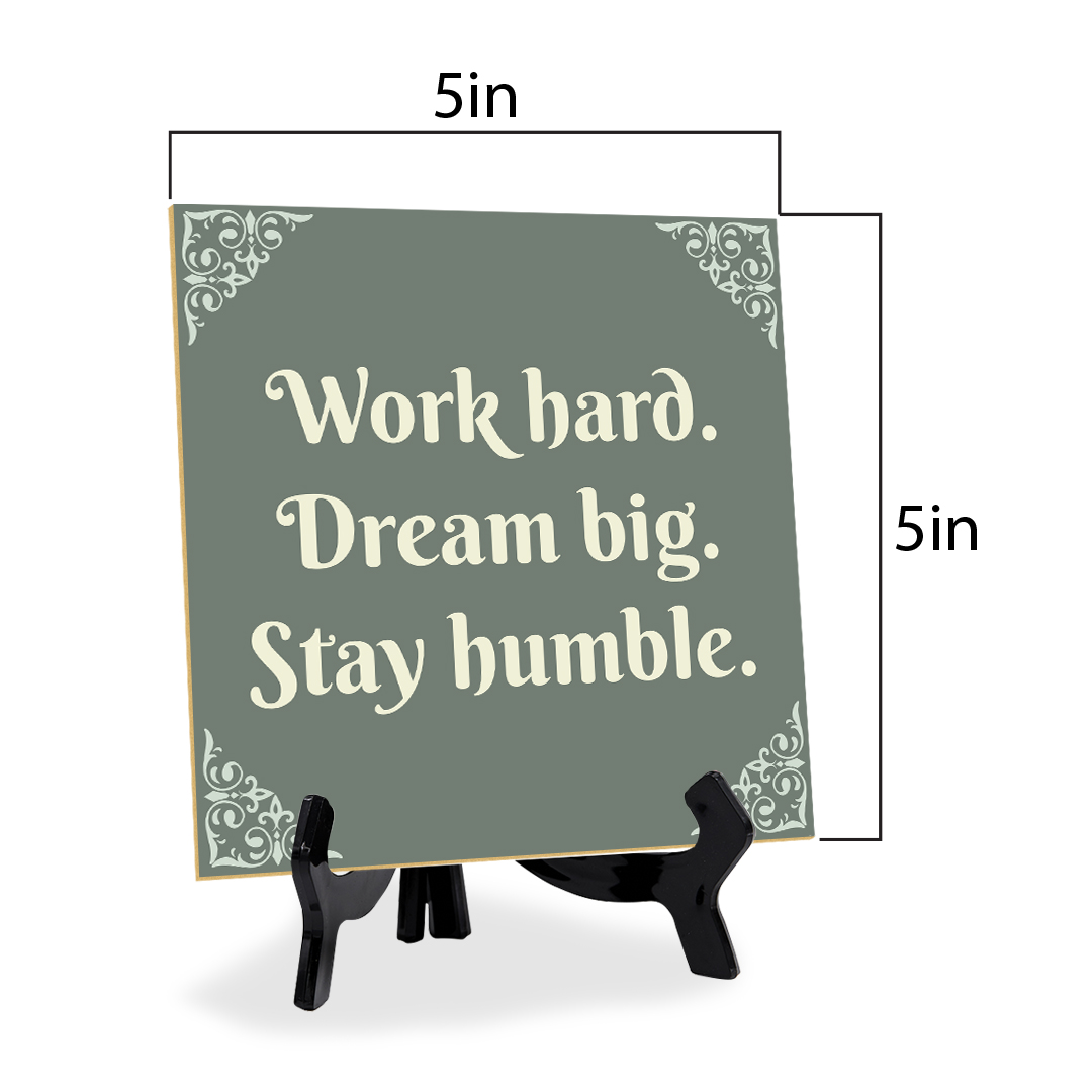 Motivations- & Sportdekoration 5"x 5" quadratisches Tischschild mit Acrylstaffelei - Bild 27 von 147
