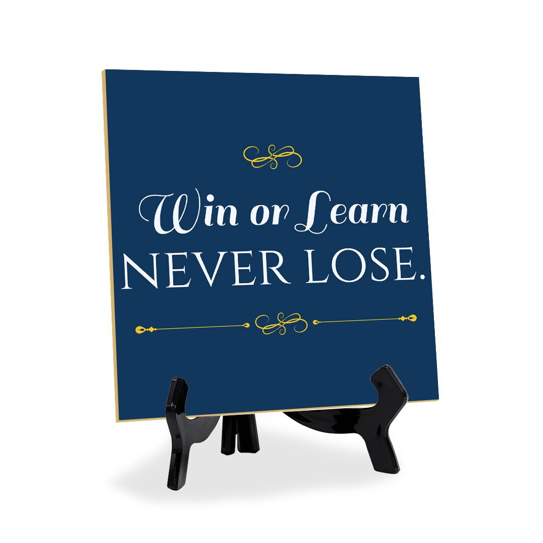 Motivations- & Sportdekoration 5"x 5" quadratisches Tischschild mit Acrylstaffelei - Bild 36 von 147