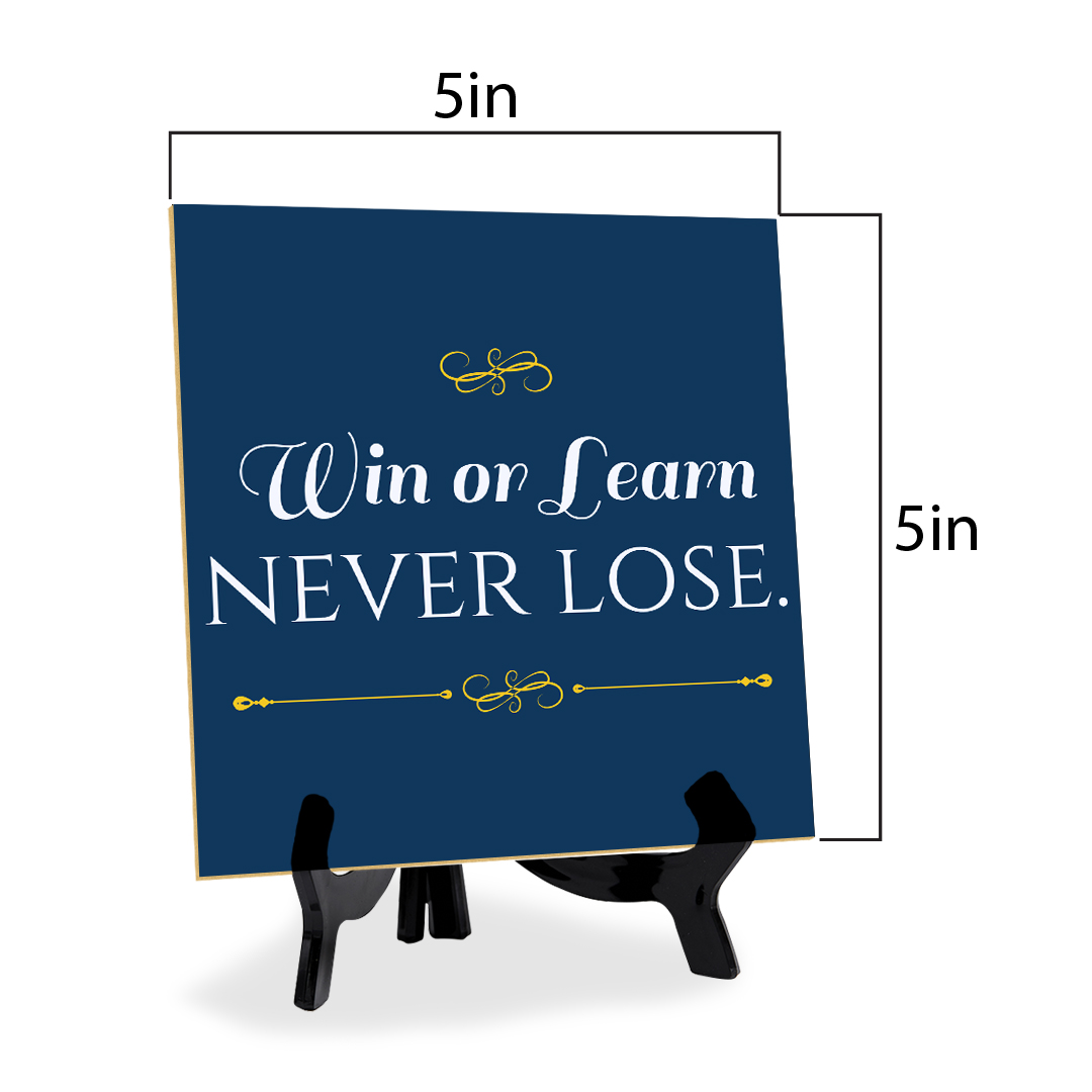 Motivations- & Sportdekoration 5"x 5" quadratisches Tischschild mit Acrylstaffelei - Bild 41 von 147