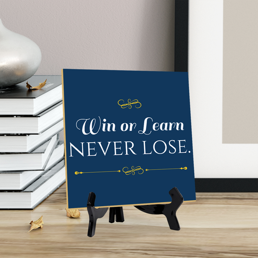 Motivations- & Sportdekoration 5"x 5" quadratisches Tischschild mit Acrylstaffelei - Bild 39 von 147
