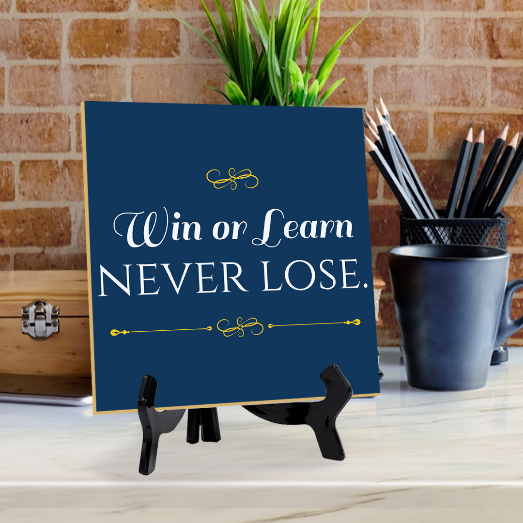 Motivations- & Sportdekoration 5"x 5" quadratisches Tischschild mit Acrylstaffelei - Bild 40 von 147