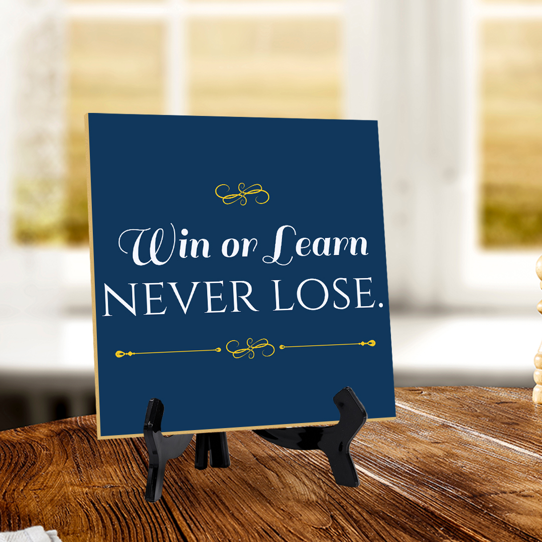 Motivations- & Sportdekoration 5"x 5" quadratisches Tischschild mit Acrylstaffelei - Bild 37 von 147