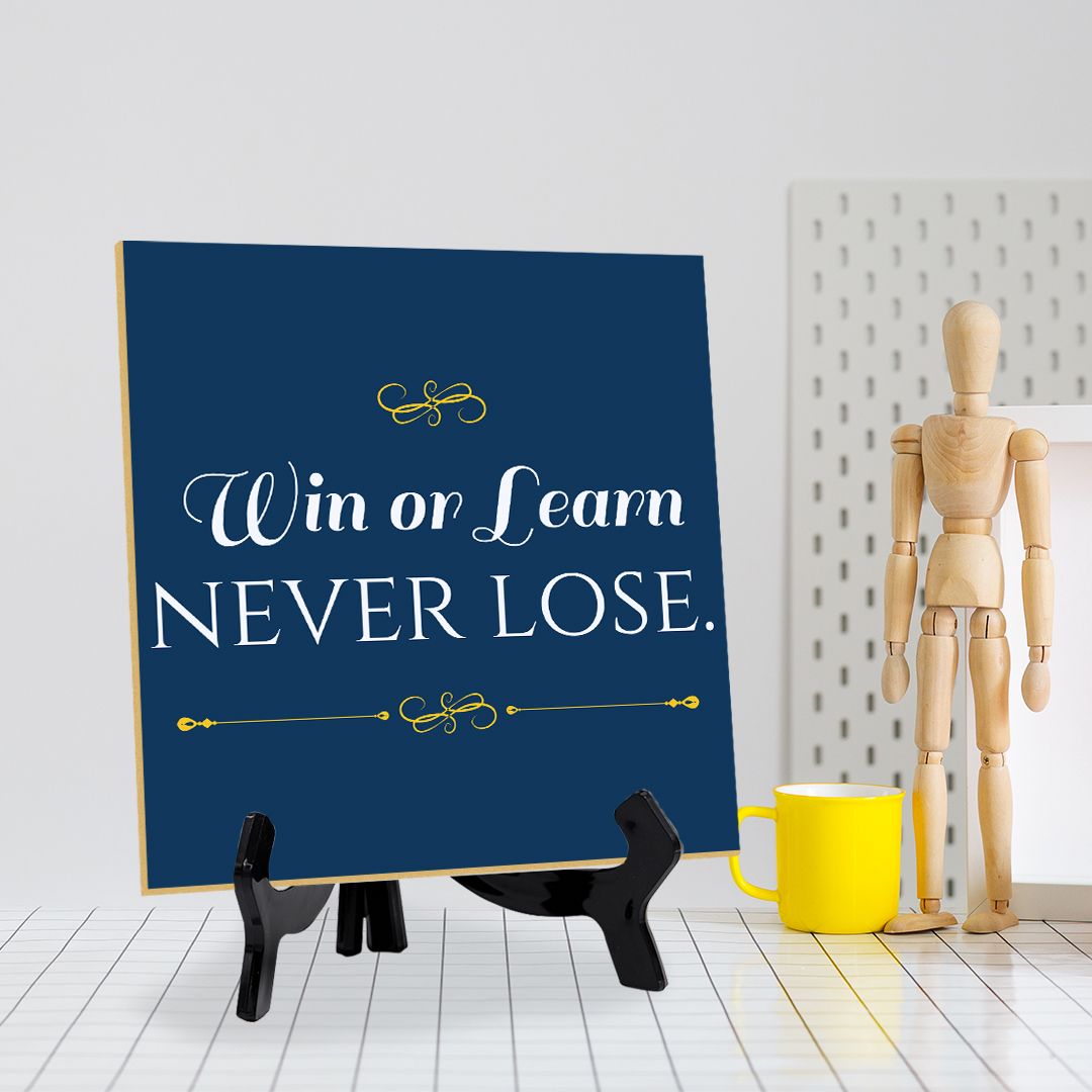 Motivations- & Sportdekoration 5"x 5" quadratisches Tischschild mit Acrylstaffelei - Bild 38 von 147