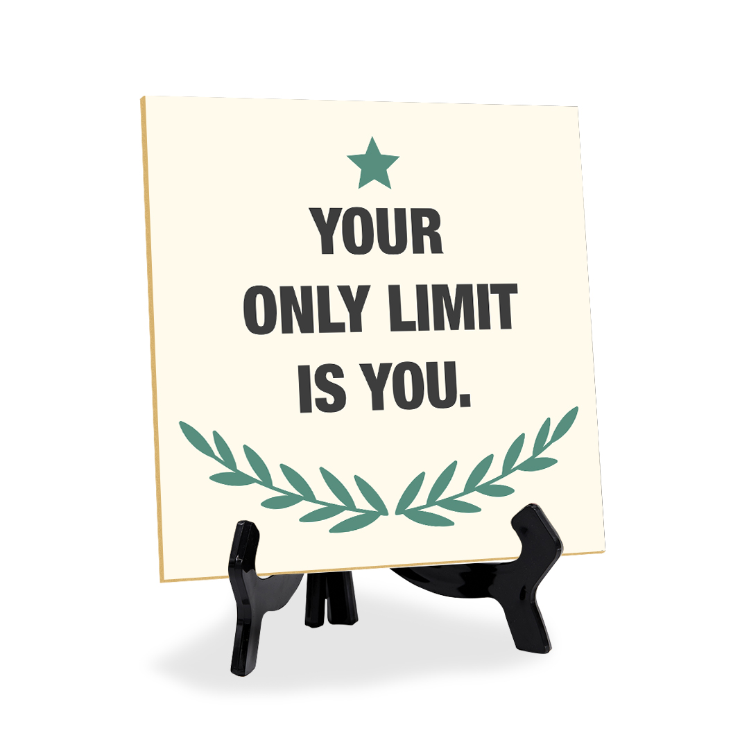 Motivations- & Sportdekoration 5"x 5" quadratisches Tischschild mit Acrylstaffelei - Bild 106 von 147