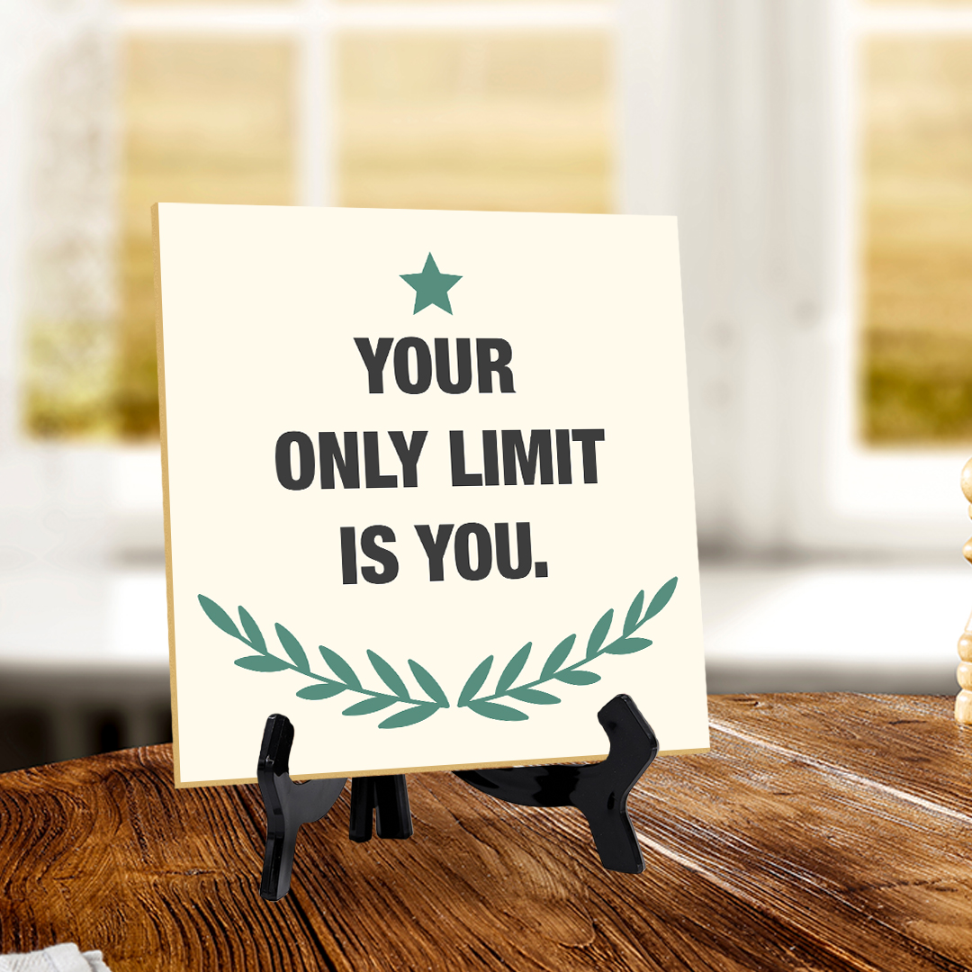 Motivations- & Sportdekoration 5"x 5" quadratisches Tischschild mit Acrylstaffelei - Bild 107 von 147