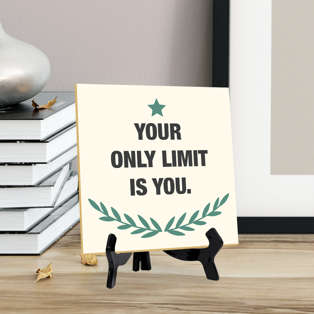 Motivations- & Sportdekoration 5"x 5" quadratisches Tischschild mit Acrylstaffelei - Bild 109 von 147