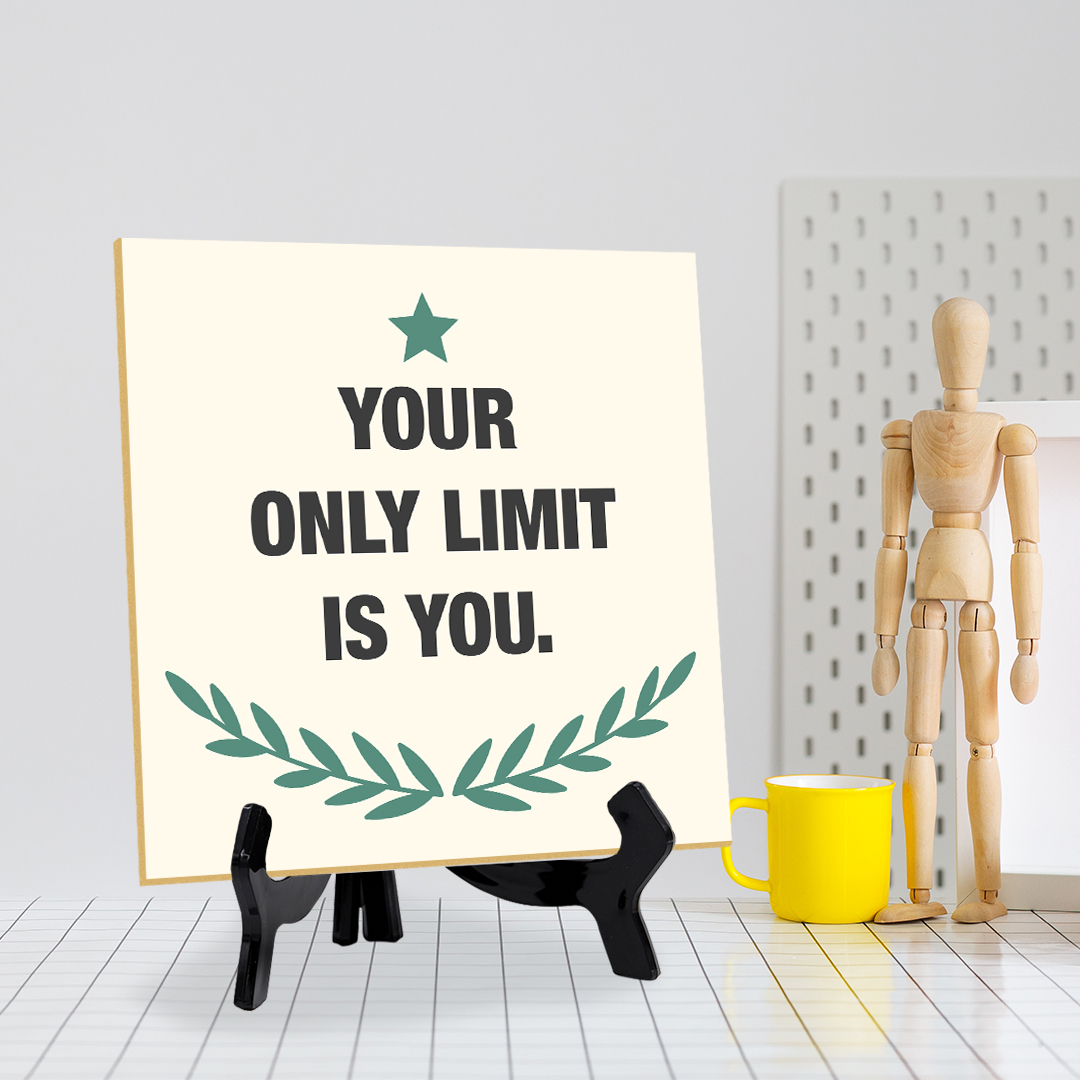 Motivations- & Sportdekoration 5"x 5" quadratisches Tischschild mit Acrylstaffelei - Bild 108 von 147
