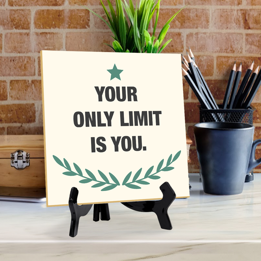 Motivations- & Sportdekoration 5"x 5" quadratisches Tischschild mit Acrylstaffelei - Bild 110 von 147