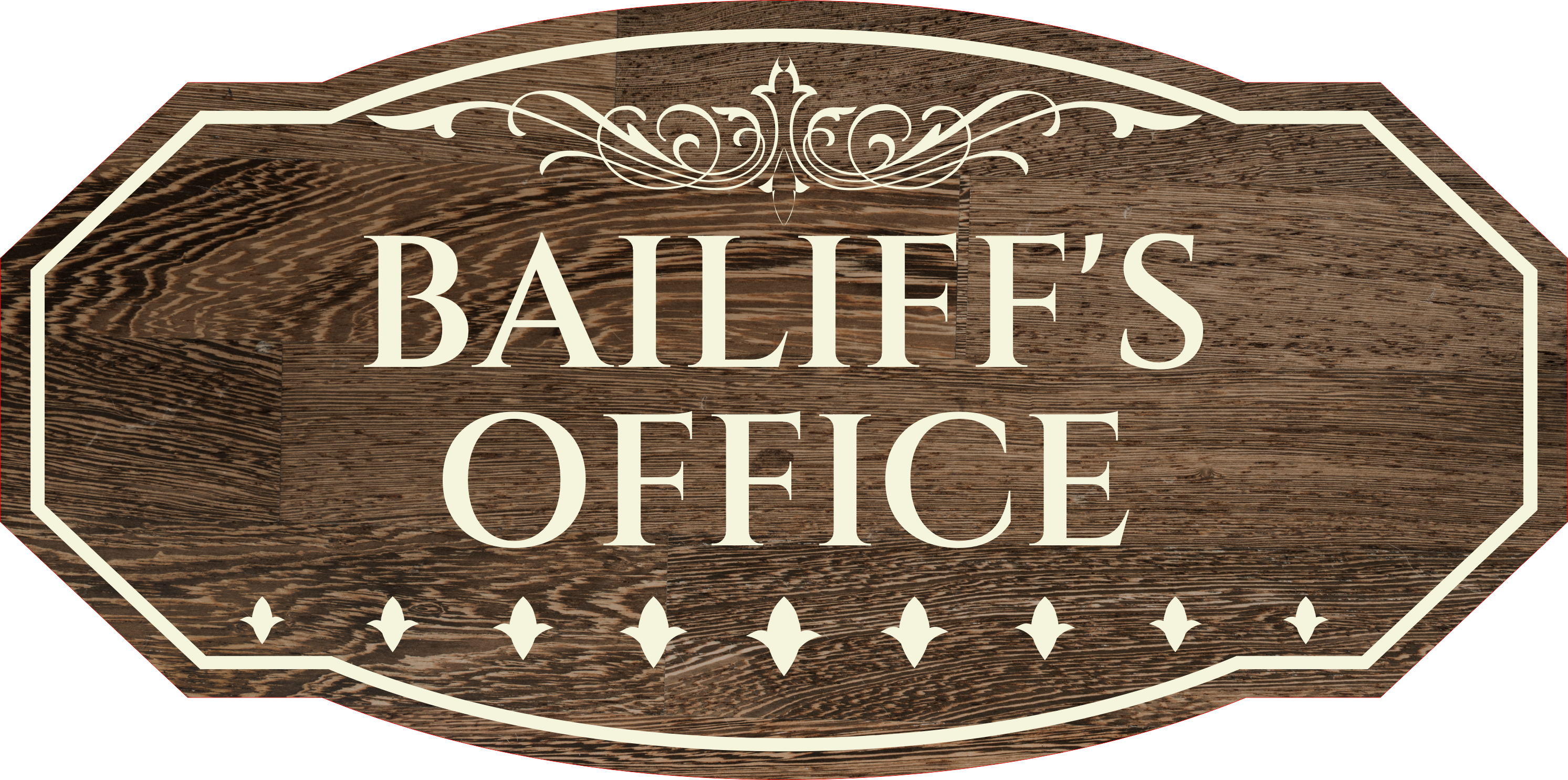 Victorian Plus Bailiff’s Office Wall or Door Sign | Legal and Courtroom