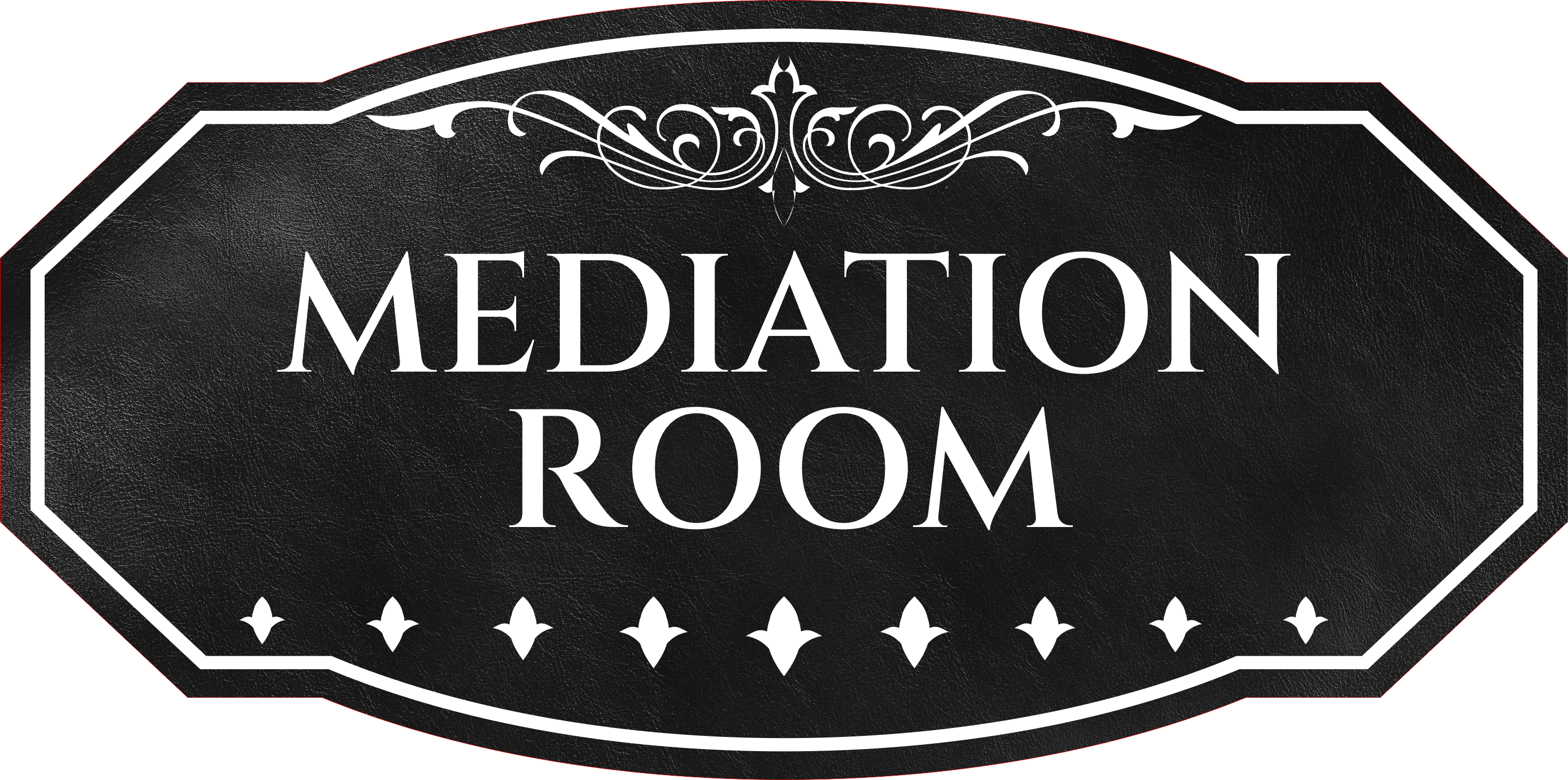 Victorian Plus Mediation Room Wall or Door Sign | Legal and Courtroom Decoration