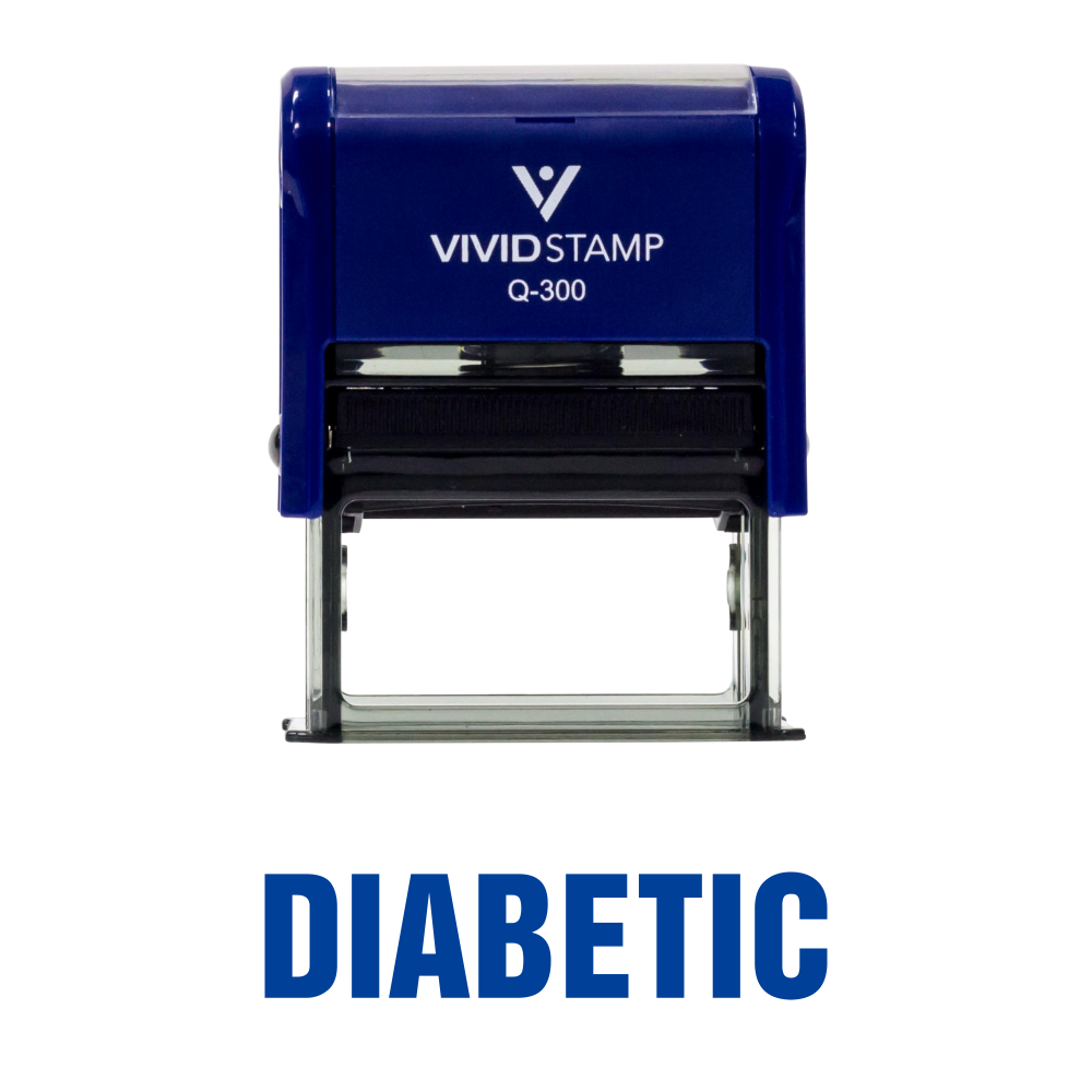 Diabetic Self Inking Rubber Stamp