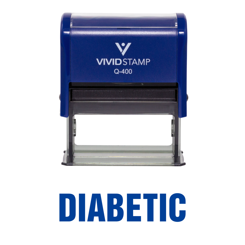 Diabetic Self Inking Rubber Stamp