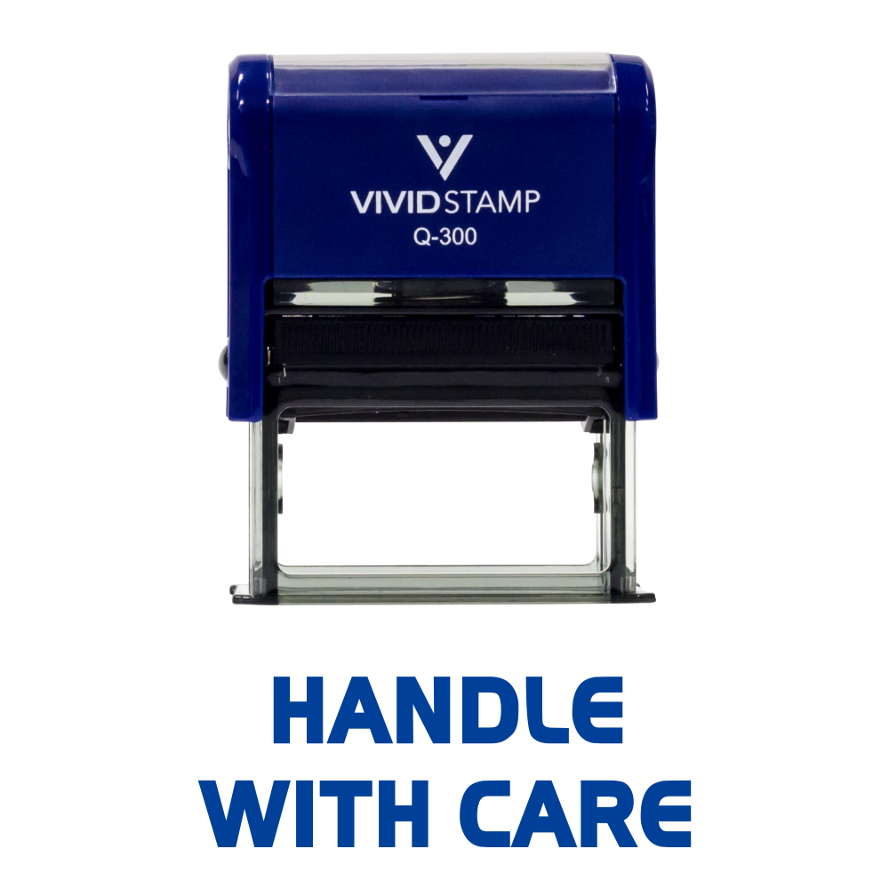 Handle With Care Self Inking Rubber Stamp - Picture 9 of 10