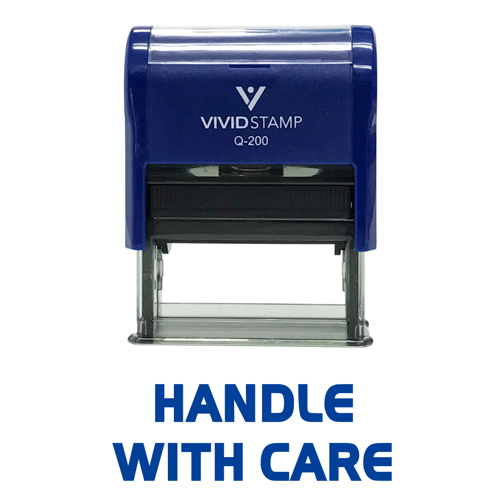 Handle With Care Self Inking Rubber Stamp - Picture 8 of 10
