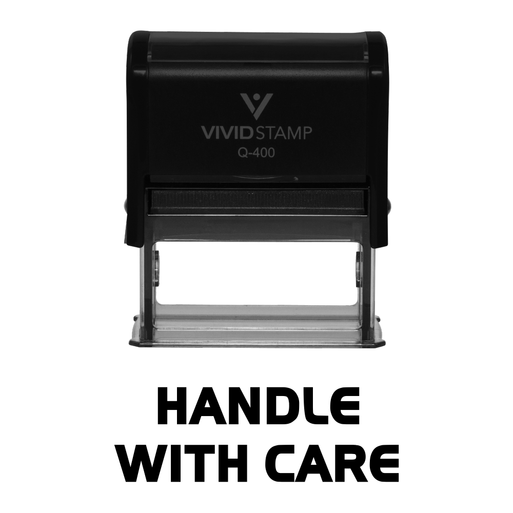 Handle With Care Self Inking Rubber Stamp - Picture 7 of 10