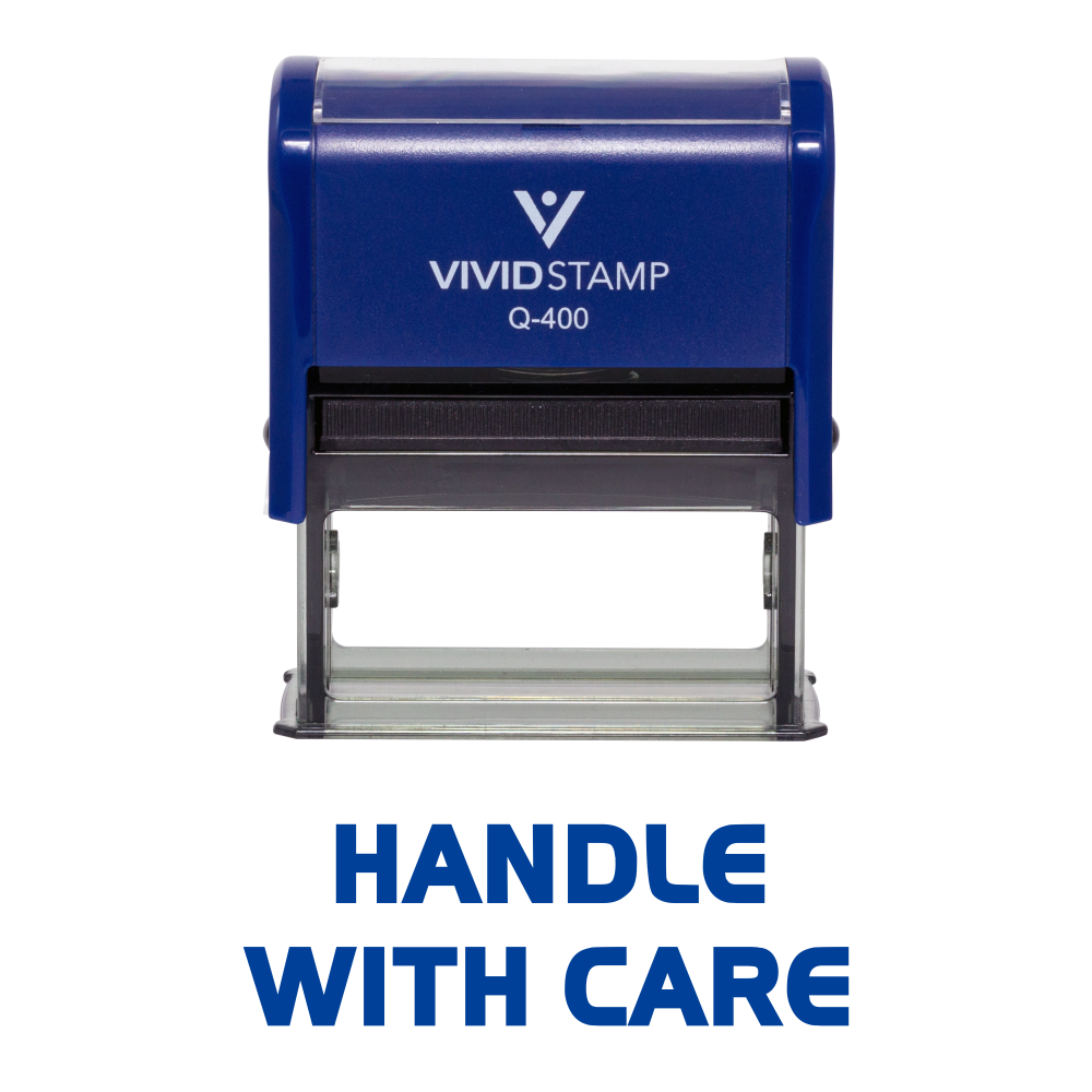Handle With Care Self Inking Rubber Stamp - Picture 10 of 10