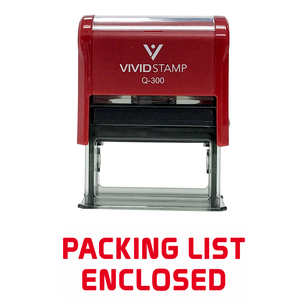 Packing List Enclosed Self Inking Rubber Stamp eBay