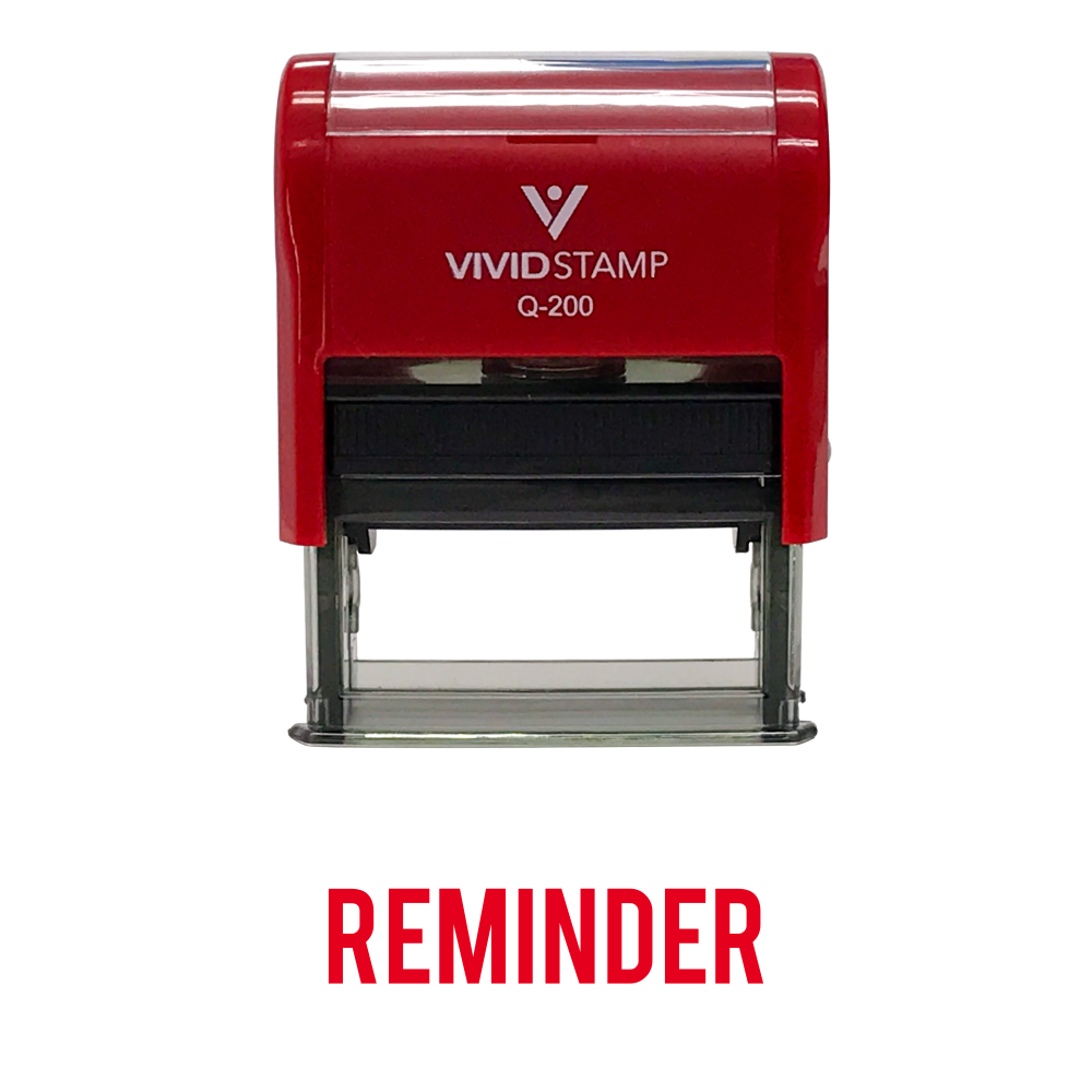 Self-Inking Red REMINDER Stamp