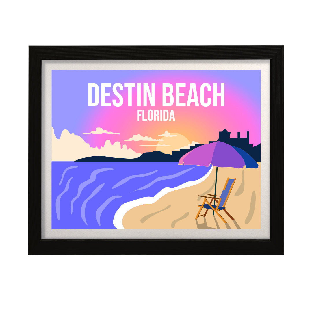 Destin Beach Florida, Wall Print Art | (Unframed or Framed)