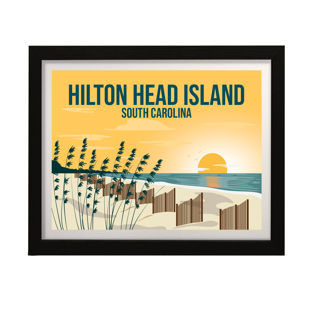 Hilton Head Island South Carolina, Wall Print Art (Unframed or Framed)