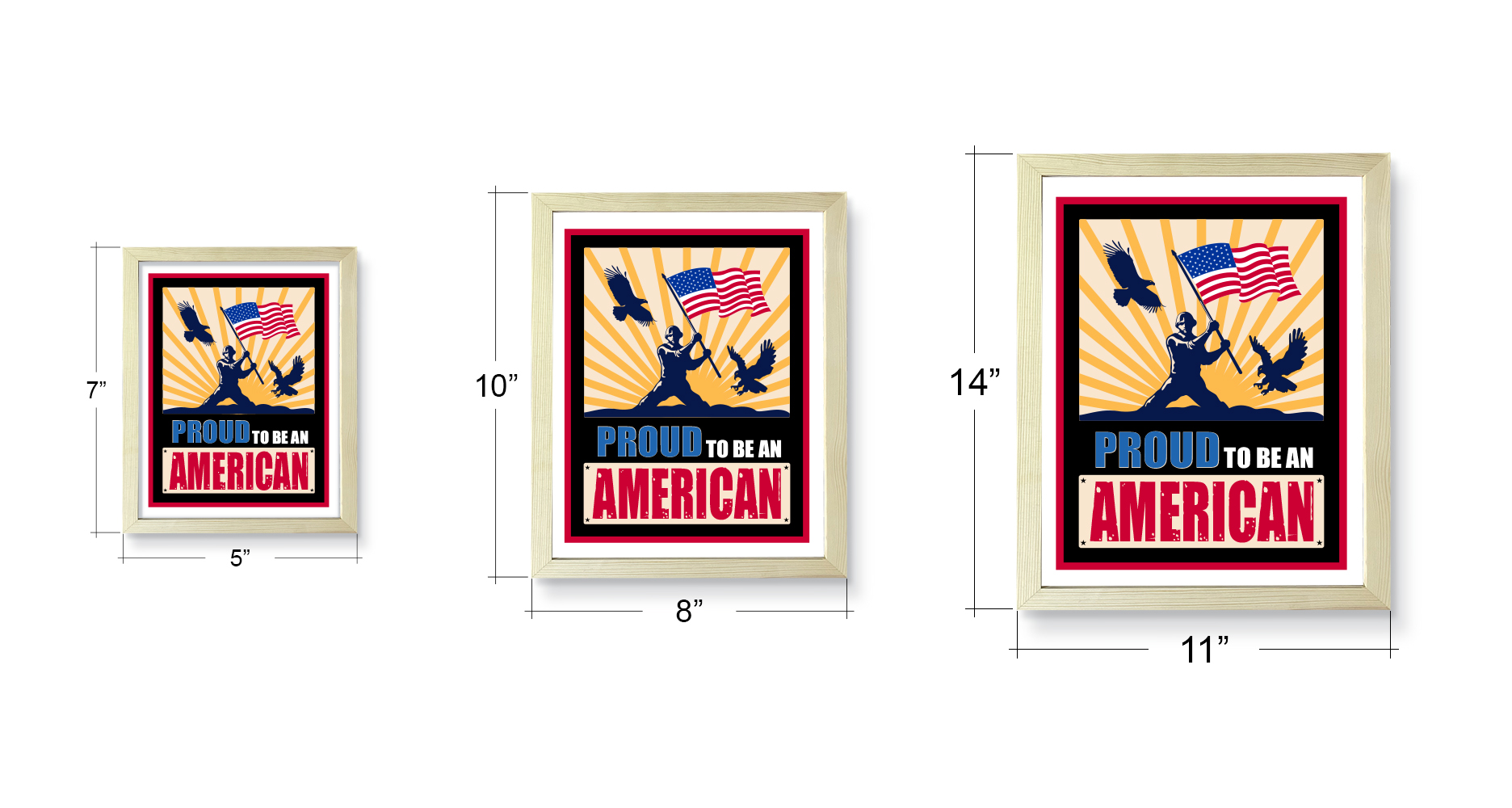 Proud To Be an American, Wanddruck Kunst | USA Patriotische Dekoration - Bild 19 von 31