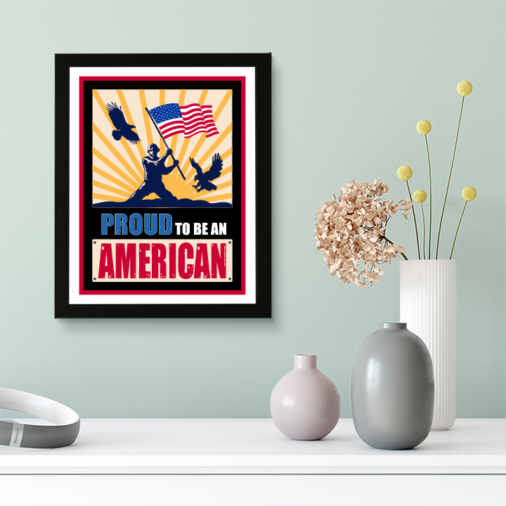 Proud To Be an American, Wanddruck Kunst | USA Patriotische Dekoration - Bild 15 von 31