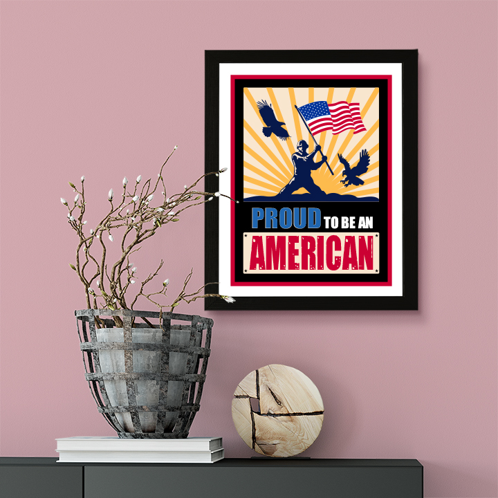 Proud To Be an American, Wanddruck Kunst | USA Patriotische Dekoration - Bild 11 von 31
