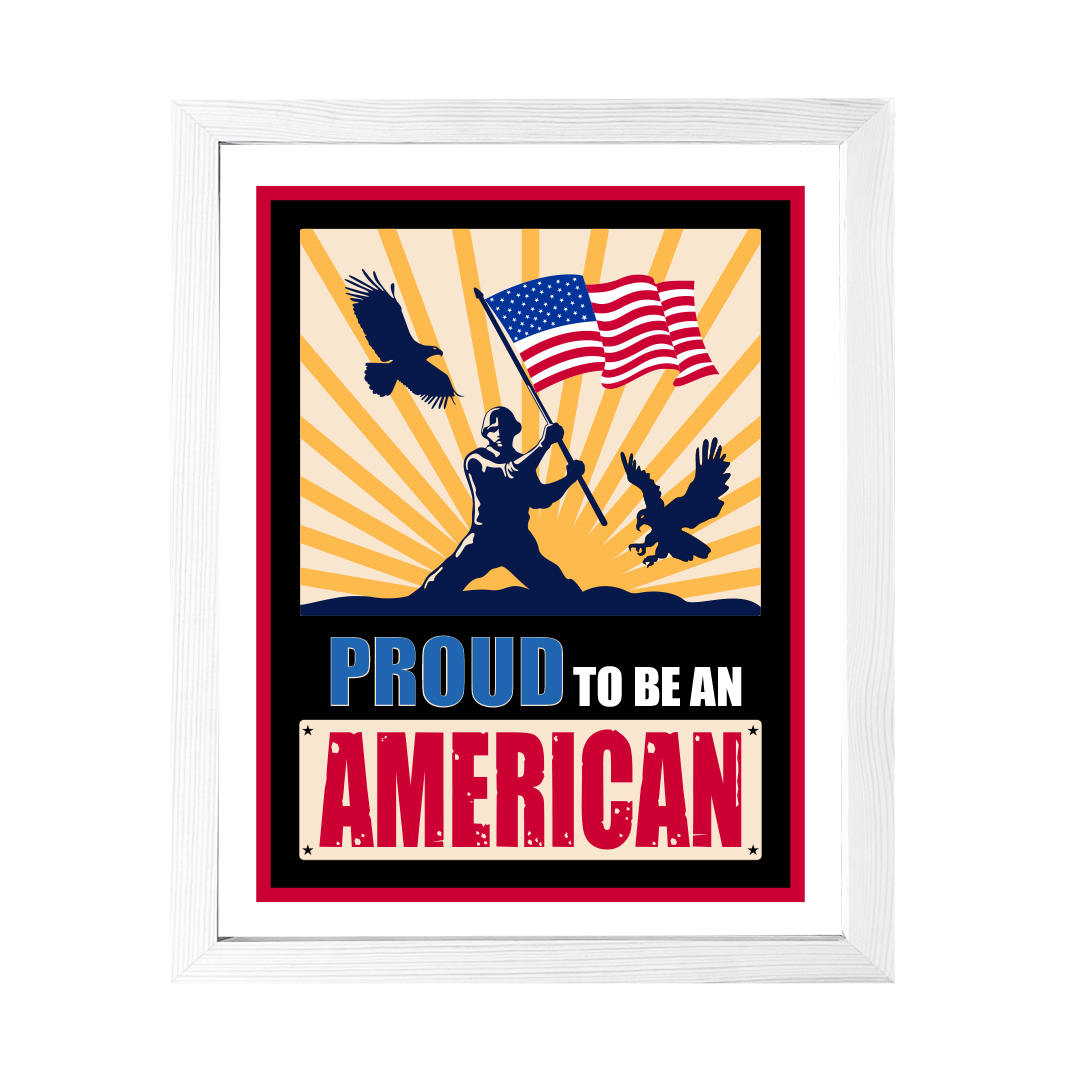 Proud To Be an American, Wanddruck Kunst | USA Patriotische Dekoration - Bild 26 von 31