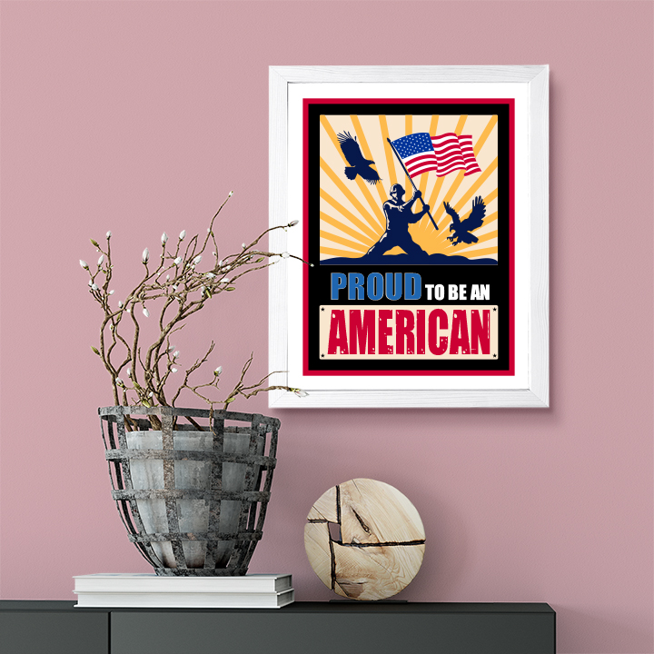 Proud To Be an American, Wanddruck Kunst | USA Patriotische Dekoration - Bild 29 von 31