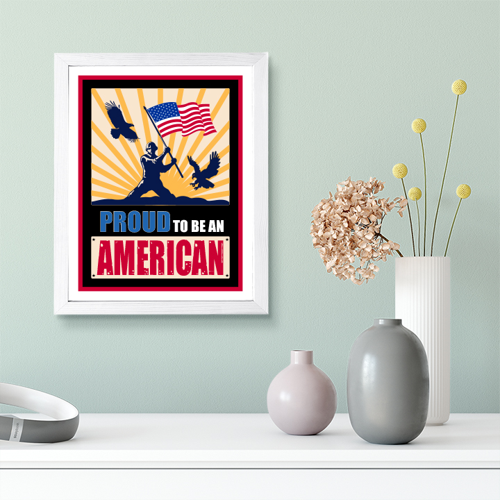 Proud To Be an American, Wanddruck Kunst | USA Patriotische Dekoration - Bild 27 von 31